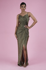 Golden Slit Gown2368 video